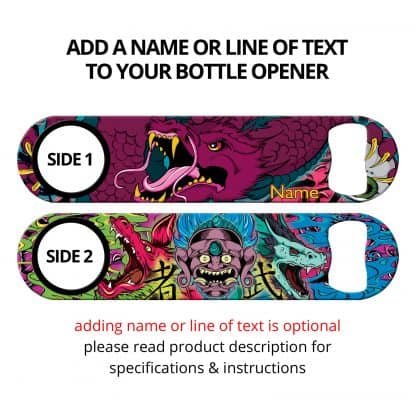 Asian Dragon Warrior Flat Speed Opener With Personalization
