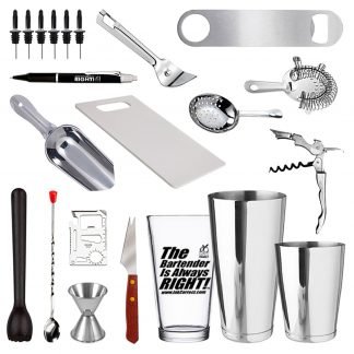 22 Piece Bar Set For Professional Bartenders