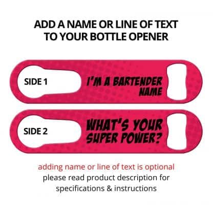 Bartender Superpower Flat Speed Opener With Personalization