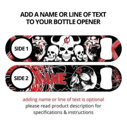 Bones And Skulls Flat Speed Opener With Personalization