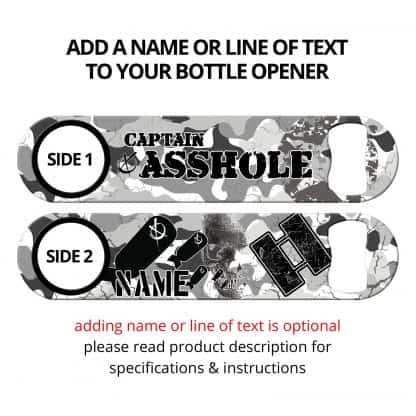 Captain Asshole Snow Flat Speed Opener With Personalization