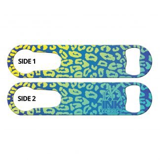 Cheetah Glam Blue Haze Flat PSR Bottle Opener