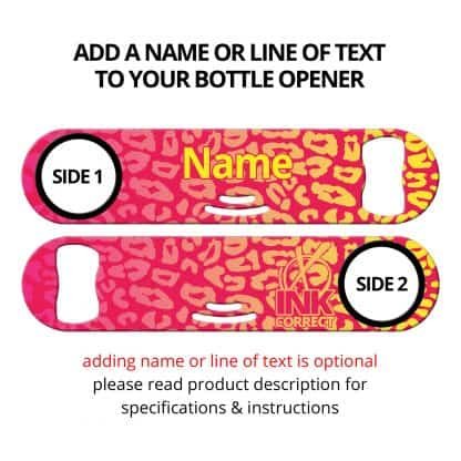Cheetah Glam Sunrise Strainer Bottle Opener With Personalization