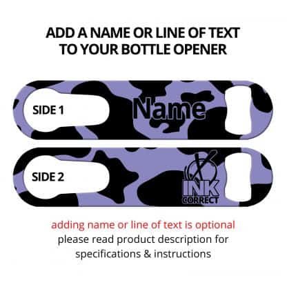 Cow Pattern PSR Bottle Opener With Personalization