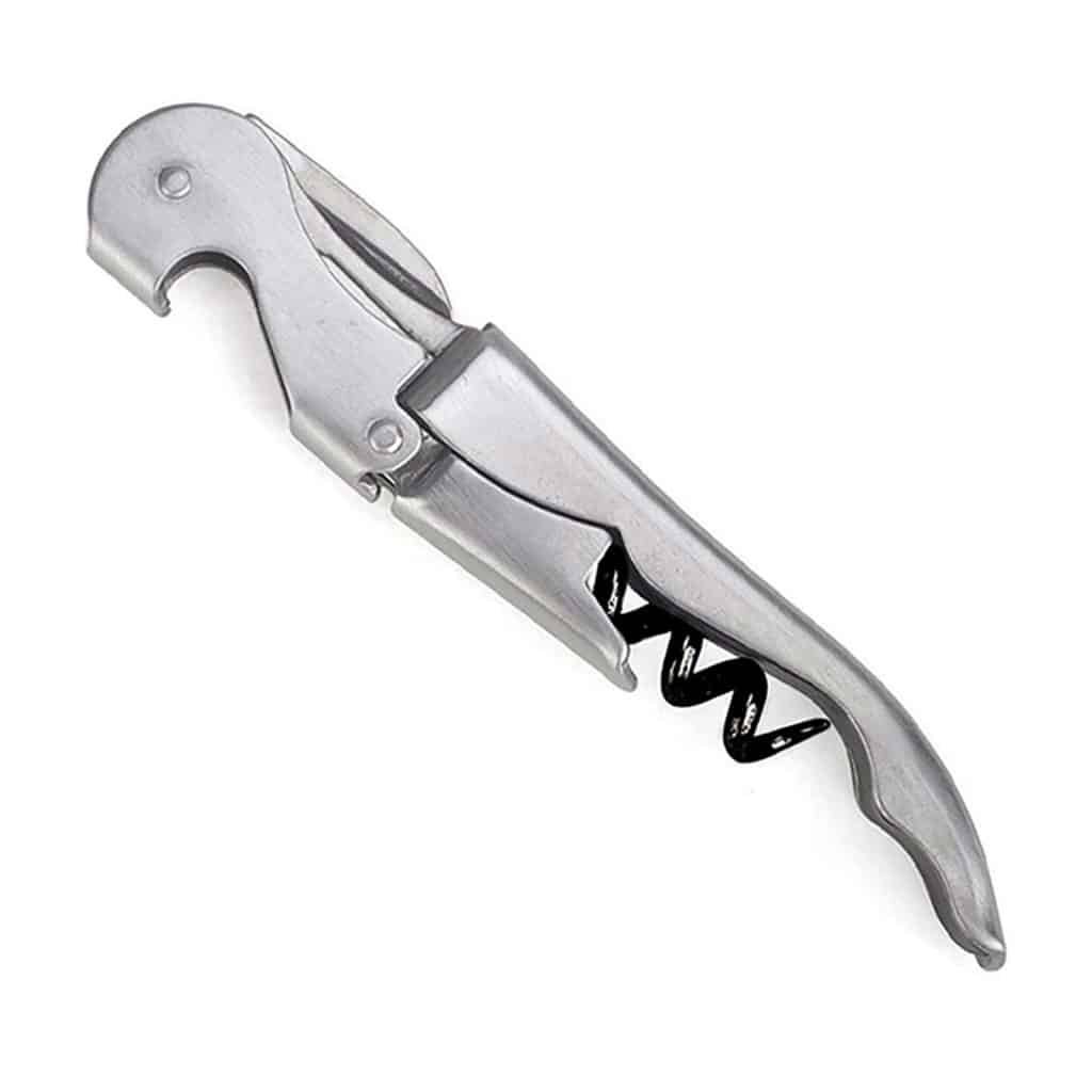Double Hinged Waiter's Corkscrew Wine Opener Key Ink Correct Bar Gear