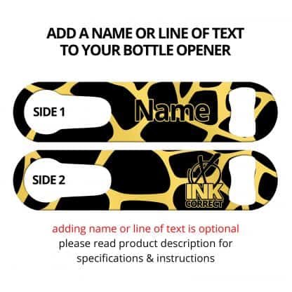 Giraffe Pattern PSR Bottle Opener With Personalization