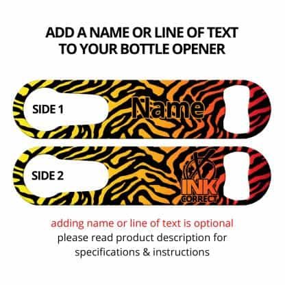 Leopard Pattern PSR Bottle Opener With Personalization