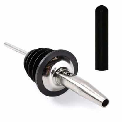 Stainless Steel Pourer Spouts With Black Rubber Cap