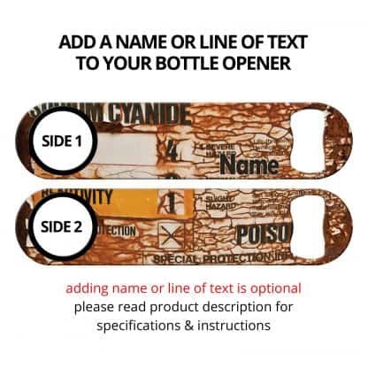 Cyanide Poison Grungy Flat Speed Opener With Personalization