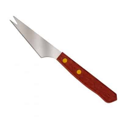 Pronged Tip Bar Knife With Wooden Handle