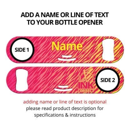 Tiger Glam Sunrise Strainer Bottle Opener With Personalization
