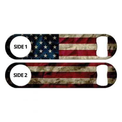 Crumpled American Flag Bartender Flat Speed Opener