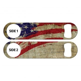 Grungy American Flag Bartender Flat Speed Opener