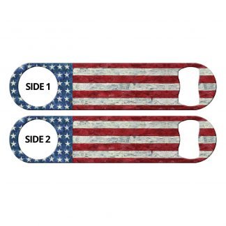 Painted American Flag Bartender Flat Speed Opener