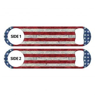 Painted American Flag Bartender Flat Speed Opener