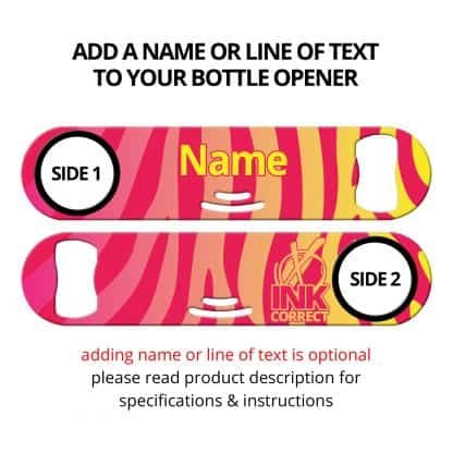 Zebra Glam Sunrise Strainer Bottle Opener With Personalization