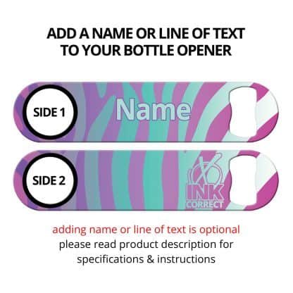 Zebra Glam Violet Flat Speed Opener With Personalization