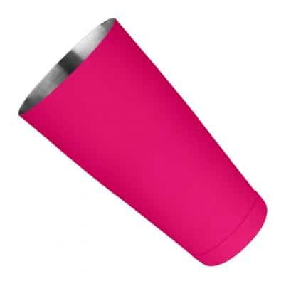 Neon Pink Stainless Steel 28 oz Cocktail Shaker With Weighted Bottom