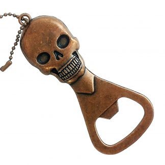 Skull Design Novelty Bottle Opener with Antique Copper Finish