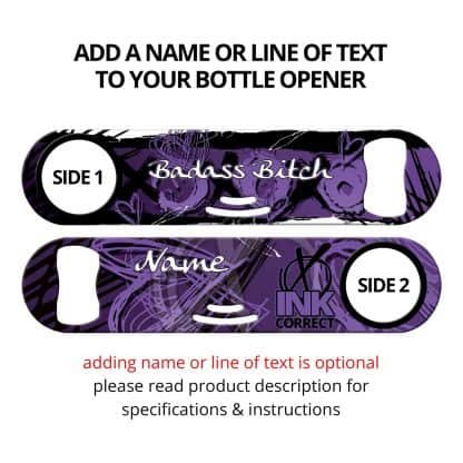 Badass Bitch Purple Strainer Bottle Opener With Personalization