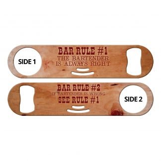 Bar Rules Flat Strainer Bottle Opener