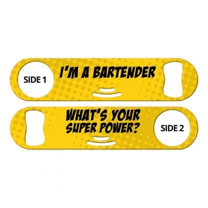 Bartender Superpower Flat Strainer Bottle Opener
