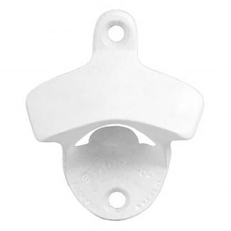 White Stationary Cast Iron Wall Mounted Bottle Opener