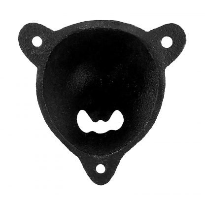 Stationary Wall Mounted Heavy Duty Cast Iron Black Bear Bottle Opener