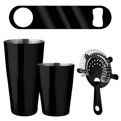 Metallic Black 4-Piece Bartender Kit
