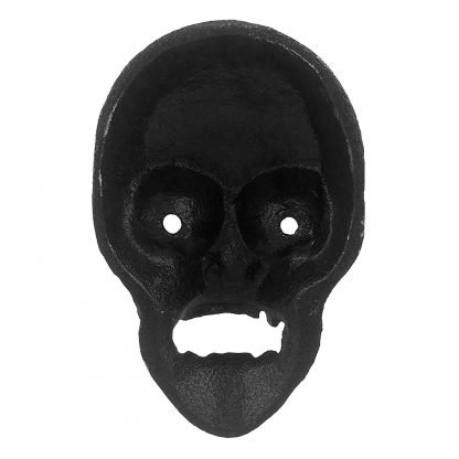 Black Skull Stationary Cast Iron Wall Mounted Bottle Opener