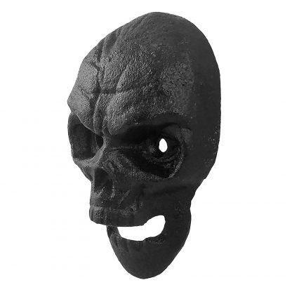 Black Skull Stationary Cast Iron Wall Mounted Bottle Opener