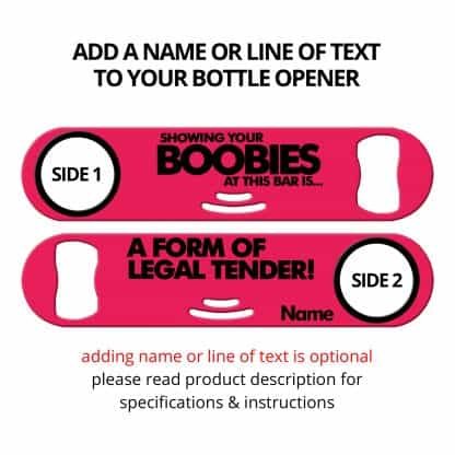 Legally Tender Boobs Strainer Bottle Opener With Personalization