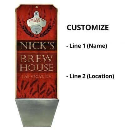 Brew House Wall Mounted Bottle Opener Personalizing Instructions