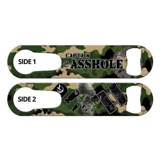 Captain Asshole Camo Army Green Bar Key With Built-In Pour Spout Remover