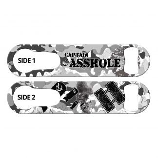 Captain Asshole Camo Snow White Bar Key With Built-In Pour Spout Remover