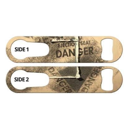 Danger Tan Grungy Bar Key With Built-In Pour Spout Remover