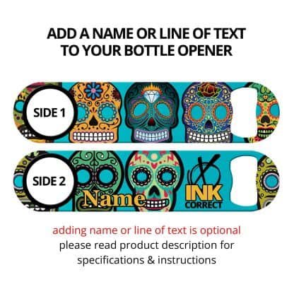 Day of the Dead Sugar Skulls Flat Speed Opener With Personalization
