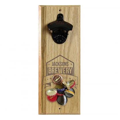 Engraved Brewery Customizable Wall Mounted Bottle Opener