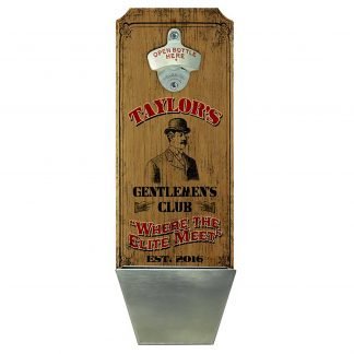 Gentlemen's Club Customizable Wall Mounted Bottle Opener