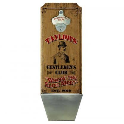 Gentlemen's Club Customizable Wall Mounted Bottle Opener