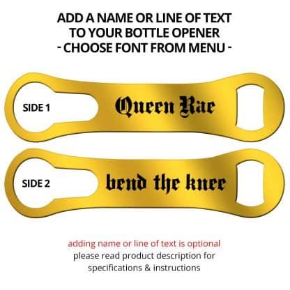 Metallic Gold Naked V-Rod Opener With Name Personalization