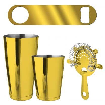 Metallic Gold 4-Piece Bartender Kit