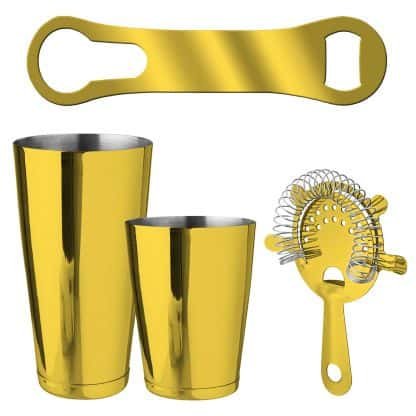 Metallic Gold 4-Piece Bartender Kit