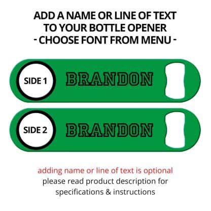 Grass Green Naked Speed Opener With Name Personalization