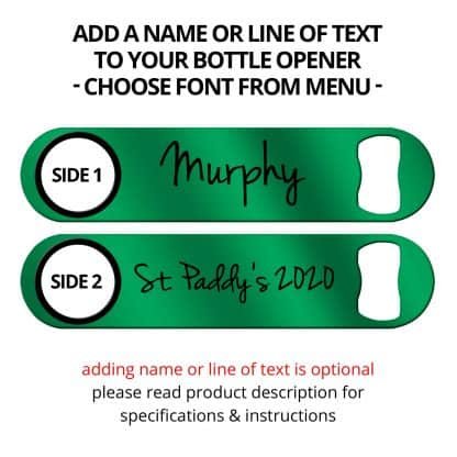 Metallic Kelly Green Naked Speed Opener With Name Personalization