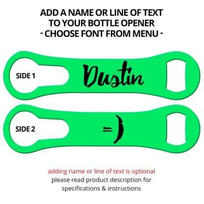 Neon Green Naked V-Rod Opener With Name Personalization