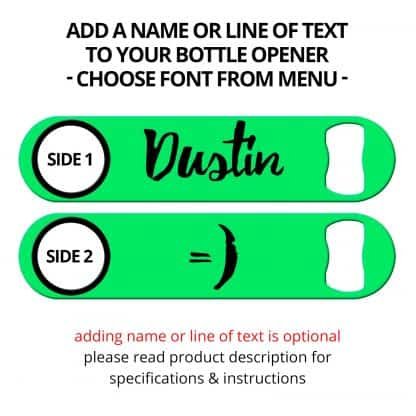 Neon Green Naked Speed Opener With Name Personalization