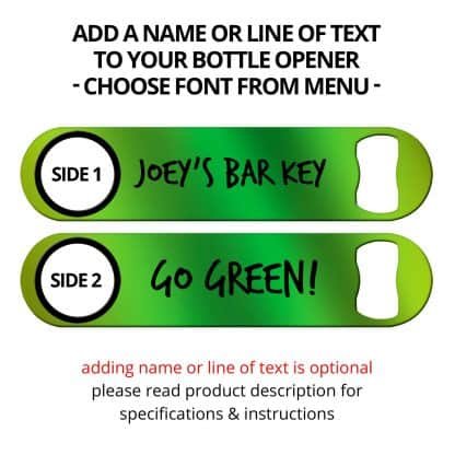 Metallic Neon Green Naked Speed Opener With Name Personalization