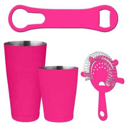 Neon Pink 4-Piece Bartender Kit
