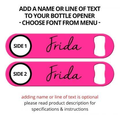 Neon Pink Naked Speed Opener With Name Personalization